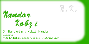 nandor kobzi business card