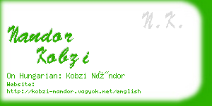 nandor kobzi business card